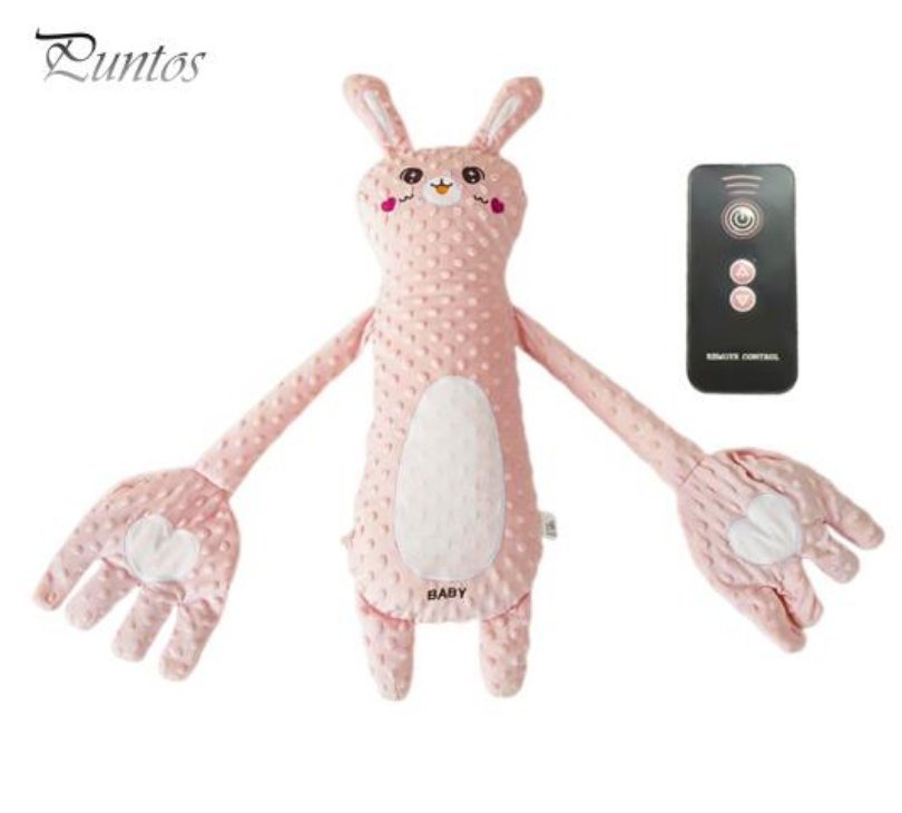 Pluszowa poduszka uspokajający króliczek do zasypiania przytulania klepania