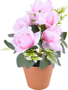 Direct Home and Garden Sztuczna róża w doniczce - Sztuczne kwiaty - miniaturka - grafika 1