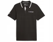 Koszulki męskie - Koszulka PUMA BMW MOTORSPORT POLO męska bawełniana czarna L - miniaturka - grafika 1