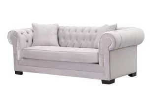 Dekoria Sofa Chesterfield Classic Velvet Light Grey 3os. 218x96x78cm 006-492 - Sofy i kanapy - miniaturka - grafika 1