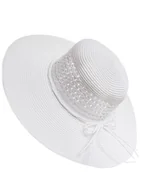 Czapki damskie - Elegancki damski KAPELUSZ z Ażurowym Wykończeniem - miniaturka - grafika 1