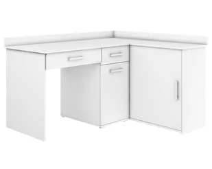 Biurko narożne wolnostojące MICHAŁ III białe - Biurka - miniaturka - grafika 1