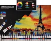 Farby i media malarskie - Zestaw Farby AKWARELOWE 24 kolory 18 ml KAYET - miniaturka - grafika 1