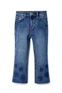 Koszulki i topy damskie - Desigual Girl's Kids TOP-BO dżinsy dziecięce, niebieskie, 7/8 - miniaturka - grafika 1
