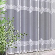 Firany - Firanka żakardowa biała gotowa na taśmie 300x250cm S538 - miniaturka - grafika 1