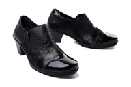 Półbuty damskie - RIEKER 57173-01 black, półbuty damskie - Rieker - miniaturka - grafika 1