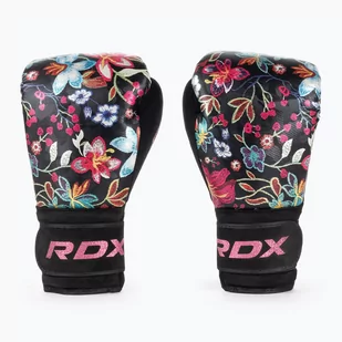 Rękawice bokserskie RDX FL-3 czarno-kolorowe BGR-FL3  8 oz - Rękawice bokserskie - miniaturka - grafika 1