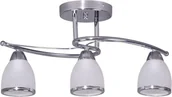 Lampy sufitowe - Kaja Samira lampa podsufitowa 3x40W chrom/szkło białe K-JSL-8090/3CHR - miniaturka - grafika 1