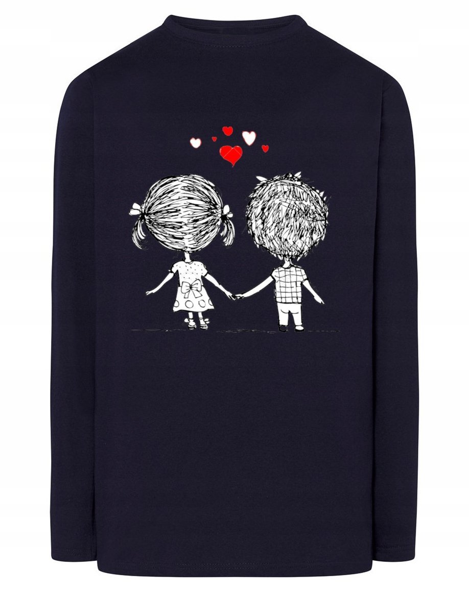 Walentynki Longsleeve nadruk Para Miłość r.L