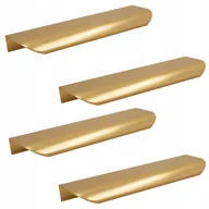 Meble modułowe i akcesoria - 4 x Uchwyt meblowy krawędziowy 200 mm złoty - miniaturka - grafika 1