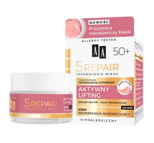 Oceanic Technologia Wieku 5Repair 50+ Aktywny Lifting Krem na noc regenerująco-rozświetlający 50 ml - Kremy do twarzy - miniaturka - grafika 1
