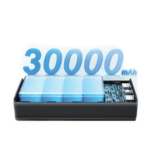 USAMS Powerbank PB68 30000mAh 20W PD+QC 3.0 Fast charging Digital Display czarny/black XY 30KCD19101 US-CD191 - Powerbanki - miniaturka - grafika 6