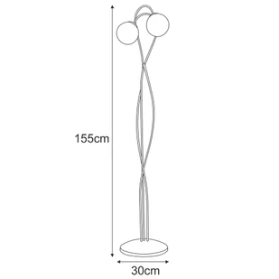 Elegancka lampa podłogowa, dwa punkty świetlne K-5353 z serii NELA - Lampy stojące - miniaturka - grafika 5