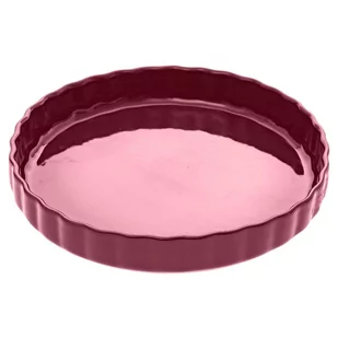 Naczynie do zapiekania ceramika 28 cm czerwone 151445A - Naczynia żaroodporne - miniaturka - grafika 1