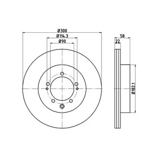 Tarcza hamulcowa HELLA PAGID 8DD 355 114-911 - Tarcze hamulcowe - miniaturka - grafika 1