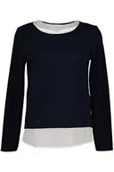 Koszulki i topy damskie - Springfield Koszulka damska Bimateria gładka, granatowa (Navy Blue), M, Azul Marino (Navy Blue), M - miniaturka - grafika 1