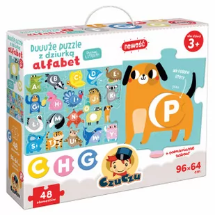 CzuCzu. Duuuże puzzle z dziurką. Alfabet - Książki edukacyjne - miniaturka - grafika 2
