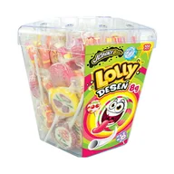 Gumy do żucia, lizaki, dropsy - JOHNY BEE LIZAK LOLLY DESEŃ 8G 100SZT - miniaturka - grafika 1