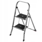 Drabiny - Drabina stalowa z podestem Toro, 2 stopnie, 150 kg - miniaturka - grafika 1