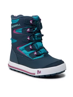 Buty dla dziewczynek - Merrell Śniegowce Snow Bank 30 Wtrpf MK165186 Niebieski - grafika 1