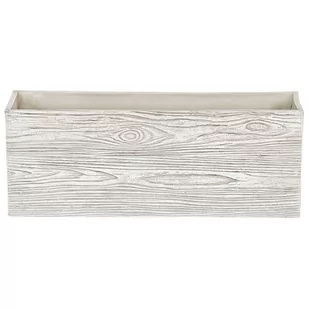 Blumfeldt Beliani biała imitacja drewna 42 x 13 x 15 cm PAOS - Donice - miniaturka - grafika 1