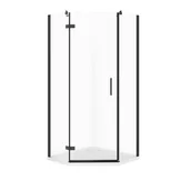 Kabiny prysznicowe - Kabina Prysznicowa Cersanit Jota 80X80X195 kwadratowa lewa transparentny brodzik Tako Slim 4 cm Biały  S601-162 - miniaturka - grafika 1