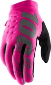 Rękawiczki rowerowe - 100% Rękawiczki 100% BRISKER Women's Glove neon pink black roz. L długość dłoni 181-187 mm NEW - miniaturka - grafika 1