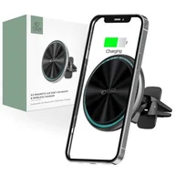Uchwyty samochodowe do telefonów - TECH-PROTECT A2 MagSafe Vent Charger Czarny - miniaturka - grafika 1