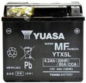 Części motocyklowe - YUASA YTX5L MF 4Ah 12V 80A Akumulator motocyklowy - miniaturka - grafika 1