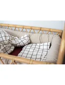 Ochraniacze do łóżeczka - Poofi Ochraniacz do łóżeczka 275 cm latte - miniaturka - grafika 1