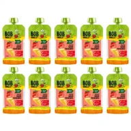 Soki i napoje niegazowane - Bob Snail Smoothie bananowo-truskawkowe bez dodatku cukru zgrzewka 10 x 120 g - miniaturka - grafika 1