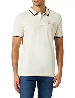Koszulki męskie - TOM TAILOR Męska koszulka polo 1035571, 18592-Vintage, beżowa, XXL, 18592 – Vintage Beige, XXL - grafika 1