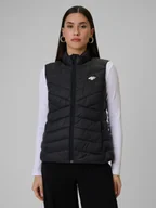 Kurtki damskie - 4F Bezrękawnik z wypełnieniem syntetycznym damski - czarny XXL - miniaturka - grafika 1