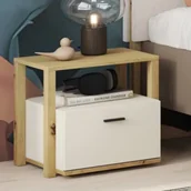 Szafy i szafki dla dzieci - Szafka nocna beżowa Lenny - miniaturka - grafika 1