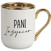 Kubki - KUBEK ELEGANT BIAŁY IDEALNY PREZENT DLA PANI INŻYNIER SUPER JAKOŚĆ WZORY - miniaturka - grafika 1