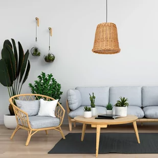Milagro Lampa wisząca VIMINI NATURAL WOOD 1xE27 MLP7994 - Lampy sufitowe - miniaturka - grafika 3