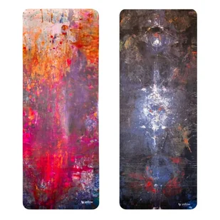 Mata do ćwiczeń jogi kauczukowa z mikrofibrą, antypoślizgowa - 185x68x0,4 cm yellowSPORT, różne wzory - Maty do jogi - miniaturka - grafika 1