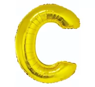 Balony i akcesoria - GoDan Balon foliowy, litera C, złoty, 81 cm - miniaturka - grafika 1