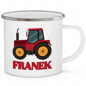 Kubki - KUBEK STALOWY Prezent Dziecka TRAKTOR Wzory + IMIĘ - miniaturka - grafika 1