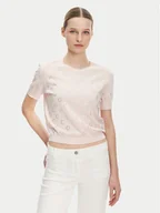Swetry damskie - Guess Sweter W5GR05 Z3D60 Różowy Regular Fit - miniaturka - grafika 1