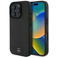 Etui i futerały do telefonów - Mercedes MEHMP16X23RBARK iPhone 16 Pro Max 6.9" czarny/black hardcase Textured And Plain Leather MagSafe - miniaturka - grafika 1