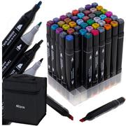 Kredki, ołówki, pastele i pisaki - Markery Dwustronne Alkoholowe W Etui Zestaw 48 Podstawka - miniaturka - grafika 1