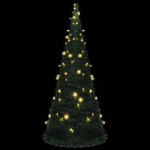 vidaXL vidaXL Sztuczna choinka z girlandy z lampkami LED, zielona, 210 cm - Choinki - miniaturka - grafika 1