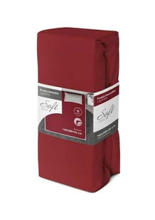 Prześcieradło jersey z gumką soft 160x200 czerwone na materac 25 cm - Prześcieradła - miniaturka - grafika 1