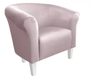 ATOS Fotel Milo MG55 nogi białe szary róż - Fotele ATOS Fotel Milo MG55 nogi białe szary róż - Fotele - miniaturka - grafika 1