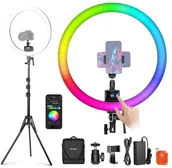 Wyposażenie ciemni fotograficznej - Neewer SRP18C RGB App Control 2500K-10000K Ring Light Kit - miniaturka - grafika 1