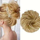 Pozostałe akcesoria fryzjerskie - TEMU 1 szt. Ciemnobrązowe, nieuporządkowane, falowane, kręcone włosy Paczka objętościowa nakrycie głowy Elastyczna opaska do włosów Gruba opaska do - miniaturka - grafika 1