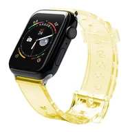 Etui i futerały do telefonów - Strap Light silikonowa opaska pasek bransoleta bransoletka do zegarka Watch 6 / 5 / 4 / 3 / 2 (44mm / 42mm) żółty - miniaturka - grafika 1
