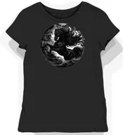 Koszulki i topy damskie - Koszulka damska czarna z nadrukiem nordyckiego konia XL - miniaturka - grafika 1