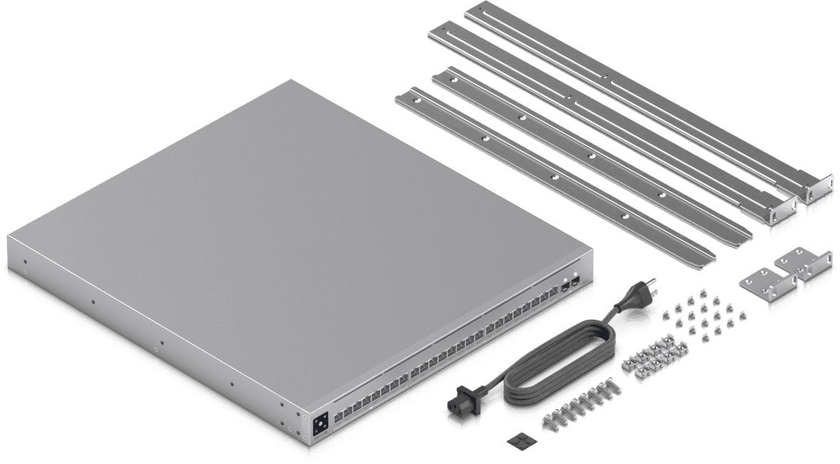 Switch Ubiquiti UniFi Pro XG 24 PoE Zarządzany L3 10G Ethernet 100/1000/10000 Wsparcie PoE 1U Szary USW-PRO-XG-24-POE